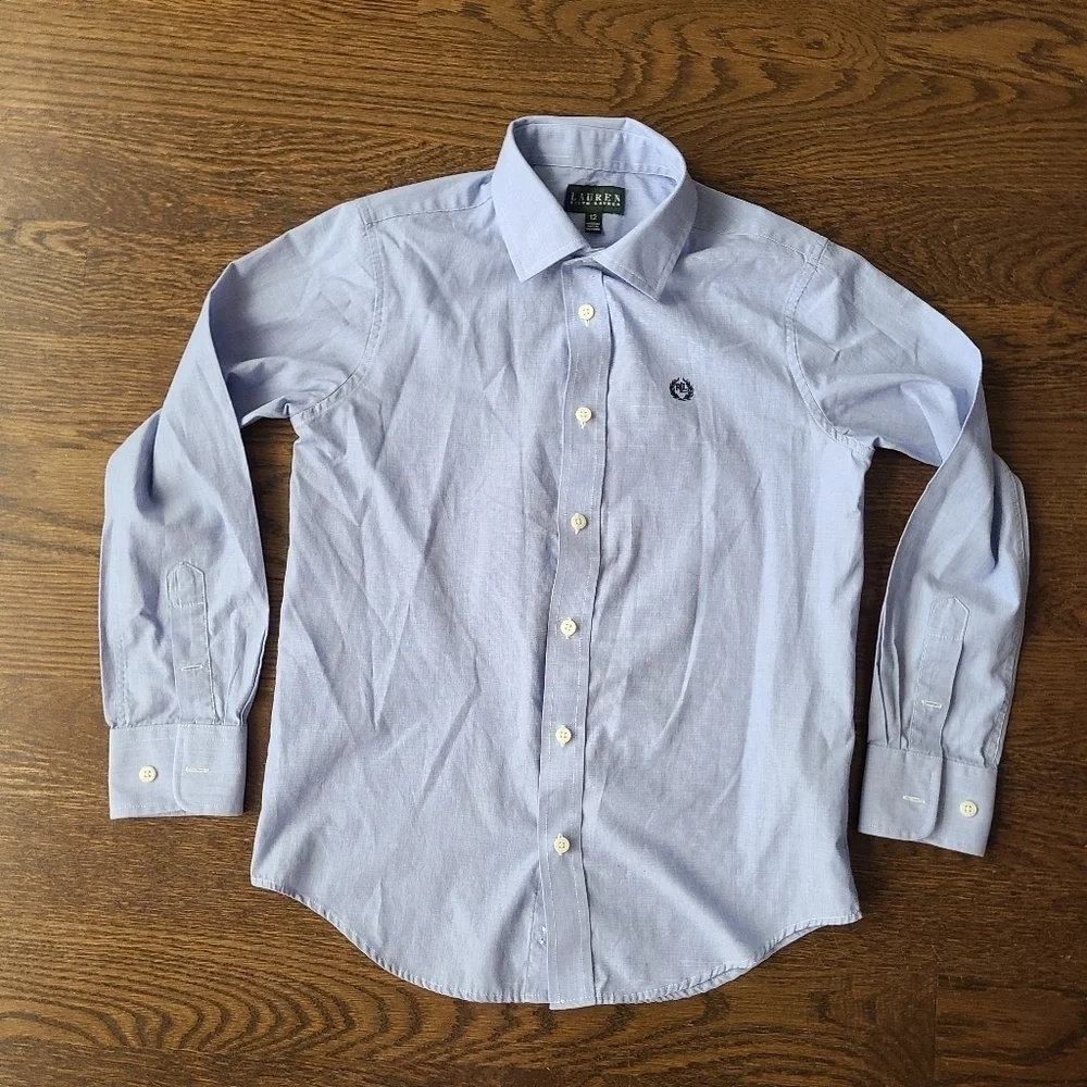 Lauren Ralph Laren Light Blue Boys Shirt Sz.12